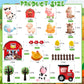 20Pcs Farm Cake Decorations Farm Cake Topper for Animal Farm Baby Shower Supplies