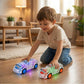 LIDI 2 Pack LED Light up Pull Back Race Cars Toy, Toy Car for Toddlers Boy