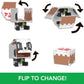 Mattel Minecraft Flippin’ Figs Figures Collection with 2-in-1 Fidget Play, 3.75-in Scale, Large Heads & Pixelated Design