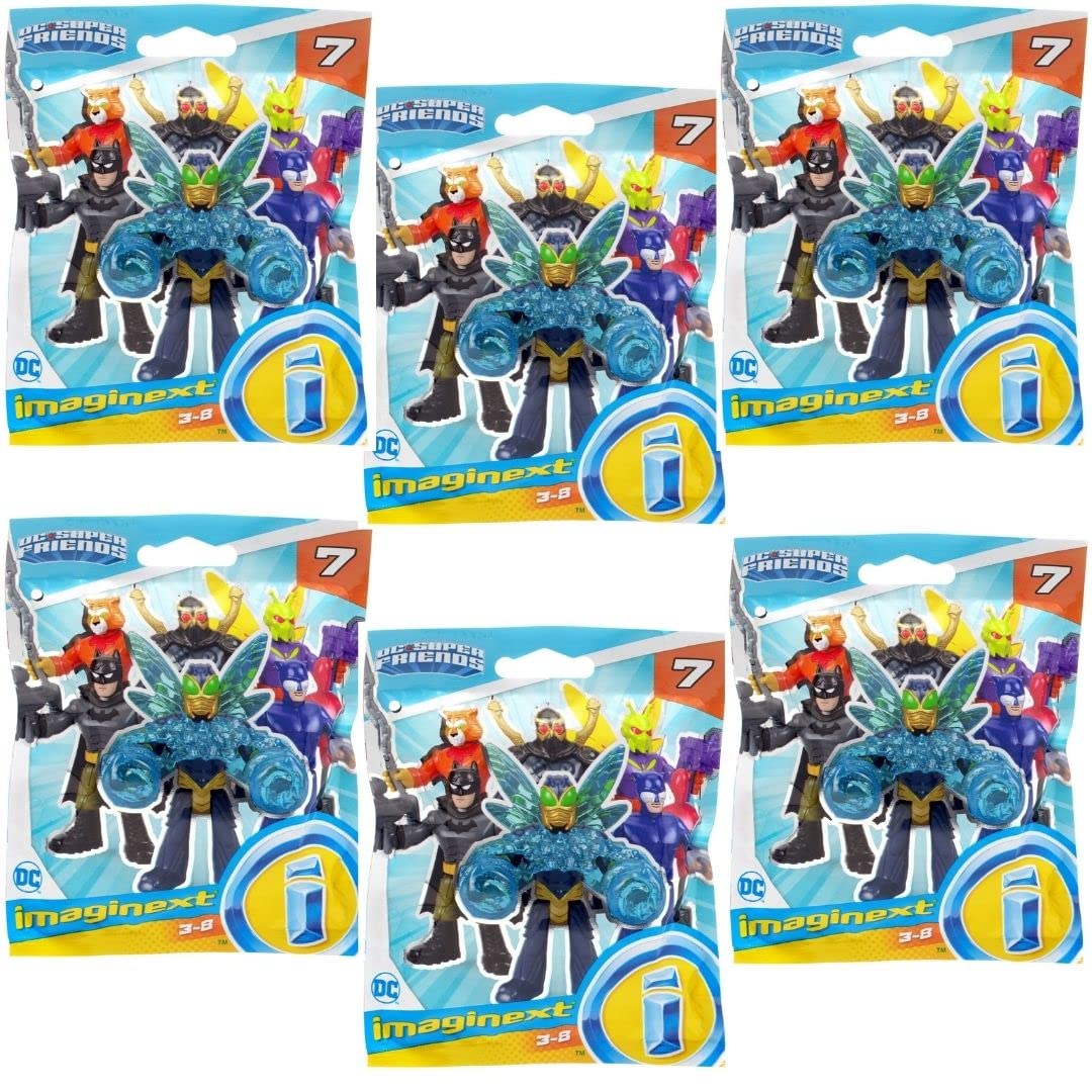 Fisher-Price Imaginext Series 7 DC Super Friends Blind Bag Mystery Figure Complete Set of 6 Bundle