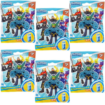 Fisher-Price Imaginext Series 7 DC Super Friends Blind Bag Mystery Figure Complete Set of 6 Bundle