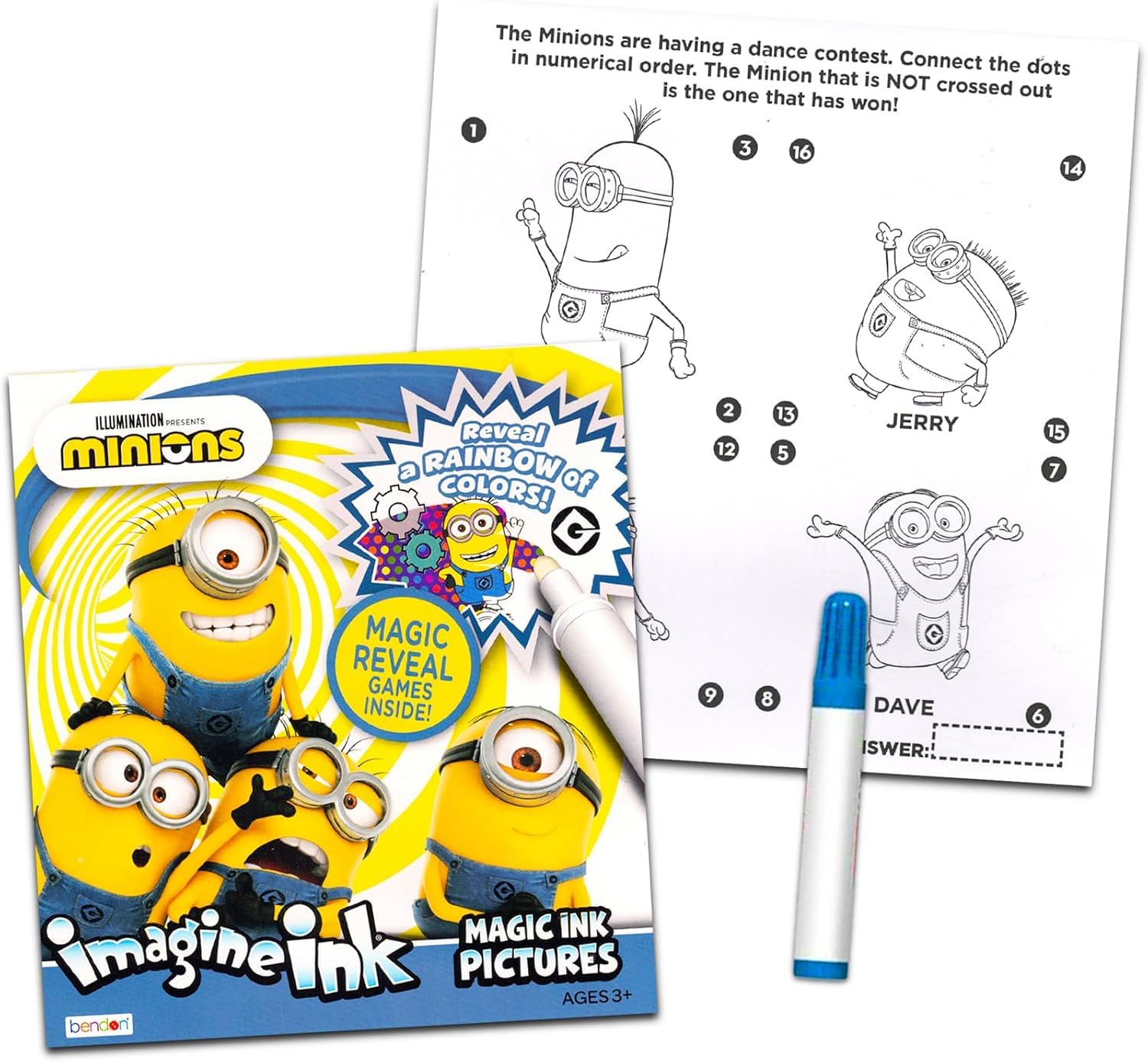 Minions Imagine Ink Coloring Super Set - Bundle with 3 Despicable Me Imagine Ink Mess-Free Coloring Books for Kids | Despicable Me Party Favors