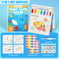 Shuttle Art Paint with Water Coloring Book for Kids, 25 Sea World Themed Pages with 2 Brushes, Mess-Free Watercolor Paint Set, Travel-Friendly Art