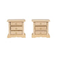 Wooden Dollhouse Nightstands, Set of 2 Mini Bedside Tables, 1:12 Scale Furniture for Doll House Bedrooms, Brown Finish, for 6 inch Dolls
