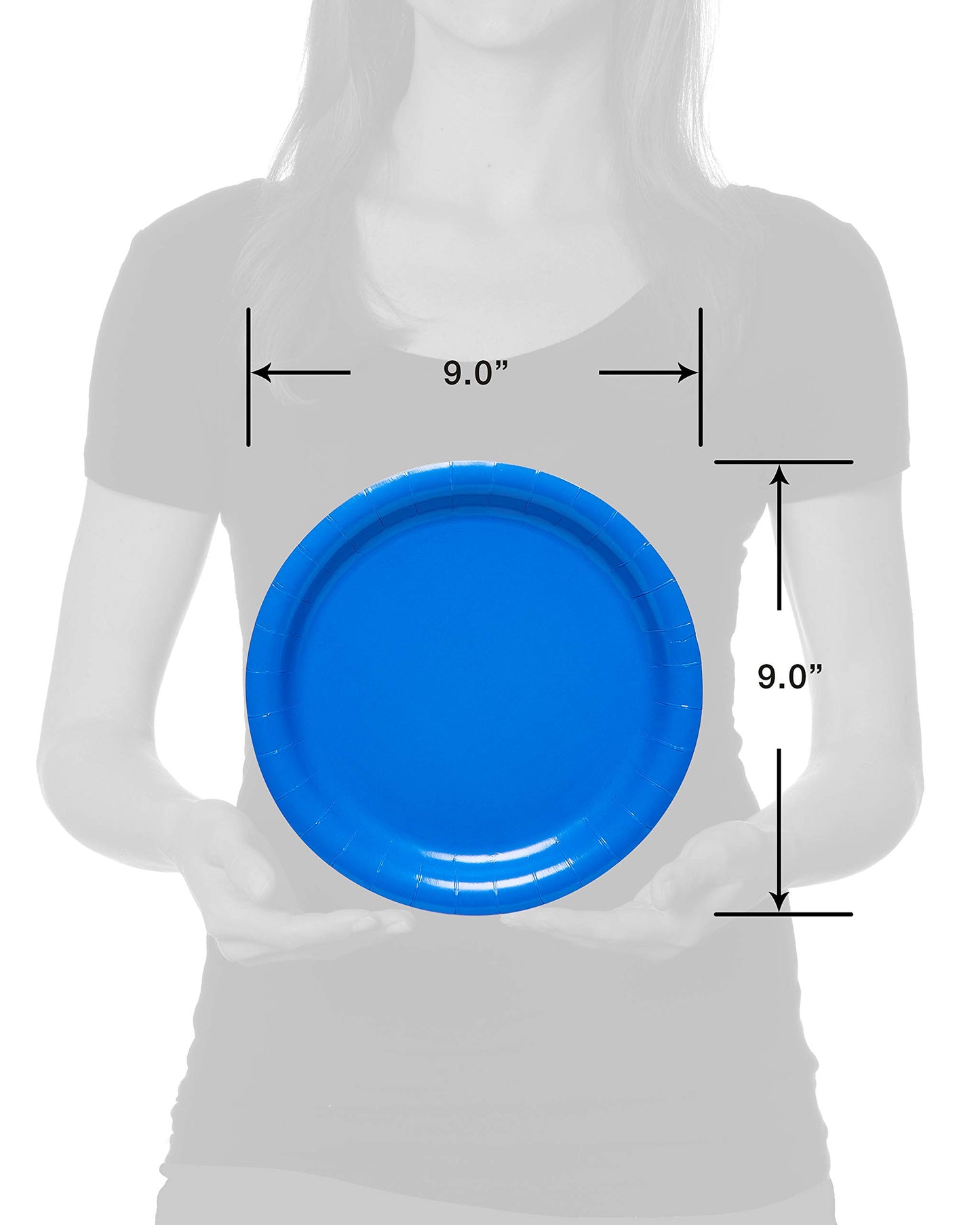 American Greetings 50-Count 9 in. x 9 in. Rainbow Paper Dinner Plates