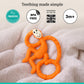 Matchstick Monkey Silicone Mini Teether & Gel Applicator - Silicone Baby Teether, Easy-to-Grip, BPA-Free, Supports Self-Soothing & Early Brushing, 3