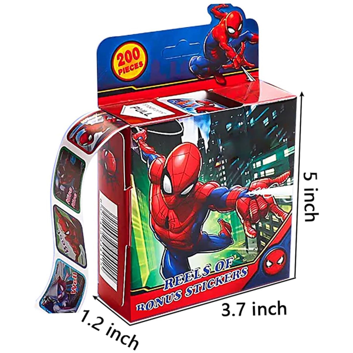 Kids Sticker Roll - Adhesive Label Stickers for Laptop, Water Bottle, Phone
