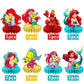 8Pcs Mermaid Table Centerpieces Birthday Party Supplies Double Side Table Decorations for Girls Party Decorations