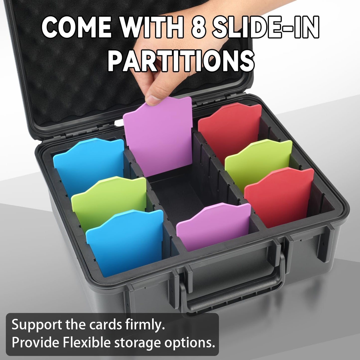 Migitec Toploader Storage Box for 3" x 4" 35PT Rigid Card Holder, Hard Case for Trading Cards, Top Loaders and Sport Cards, Also fit Magnetic Card
