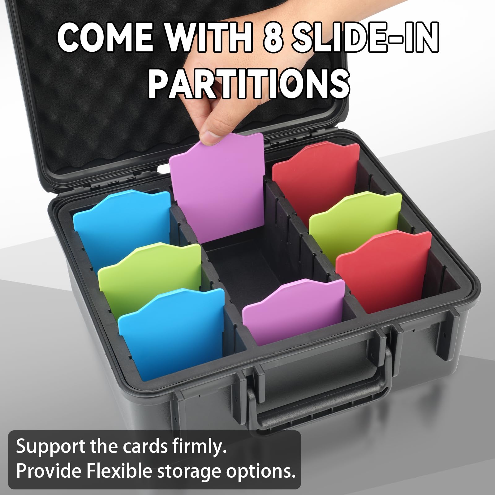 Migitec Toploader Storage Box for 3" x 4" 35PT Rigid Card Holder, Hard Case for Trading Cards, Top Loaders and Sport Cards, Also fit Magnetic Card
