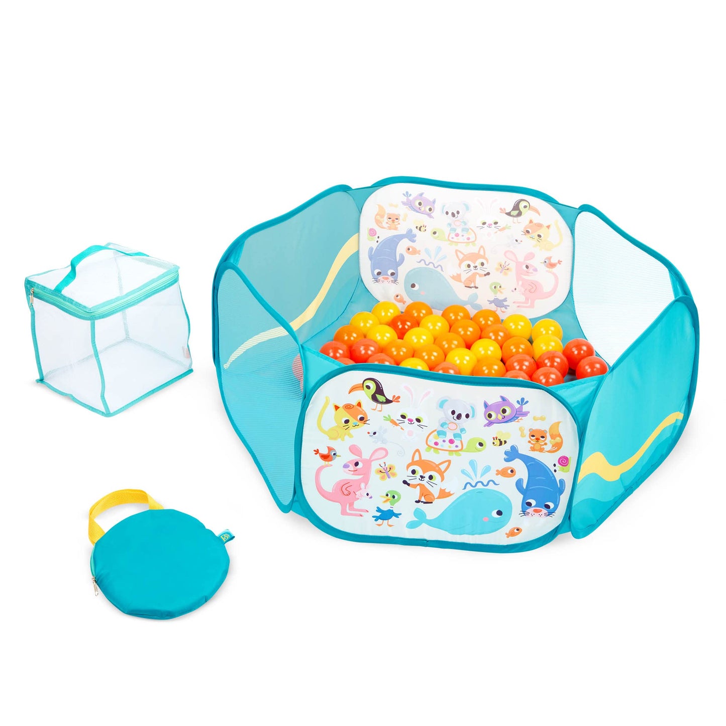 B. toys Mini Playspace, Pop-Up Foldable with 42 Balls Set, -2, -2