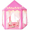 Kid's Play Tent, 55" x 53" (DxH) Princess Tent for Girl, with Star Lights