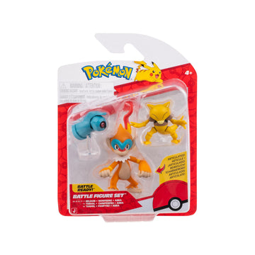 Pokémon PKW4092 Battle Figure Set Tanhel, Abra and Panpyro Official Figures Set