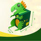 4E's Novelty DIY Dinosaur Valentines Card Box Craft Kit - Makes 1 Valentines Day Crafts for Kids, Valentine Mailbox for Classroom Exchange Party