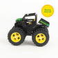 TOMY Monster Treads John Deere Roaring Rev Up Hauler Monster Truck Toy Set - Includes Monster Truck, Trailer, and John Deere Gator - Construction Toys