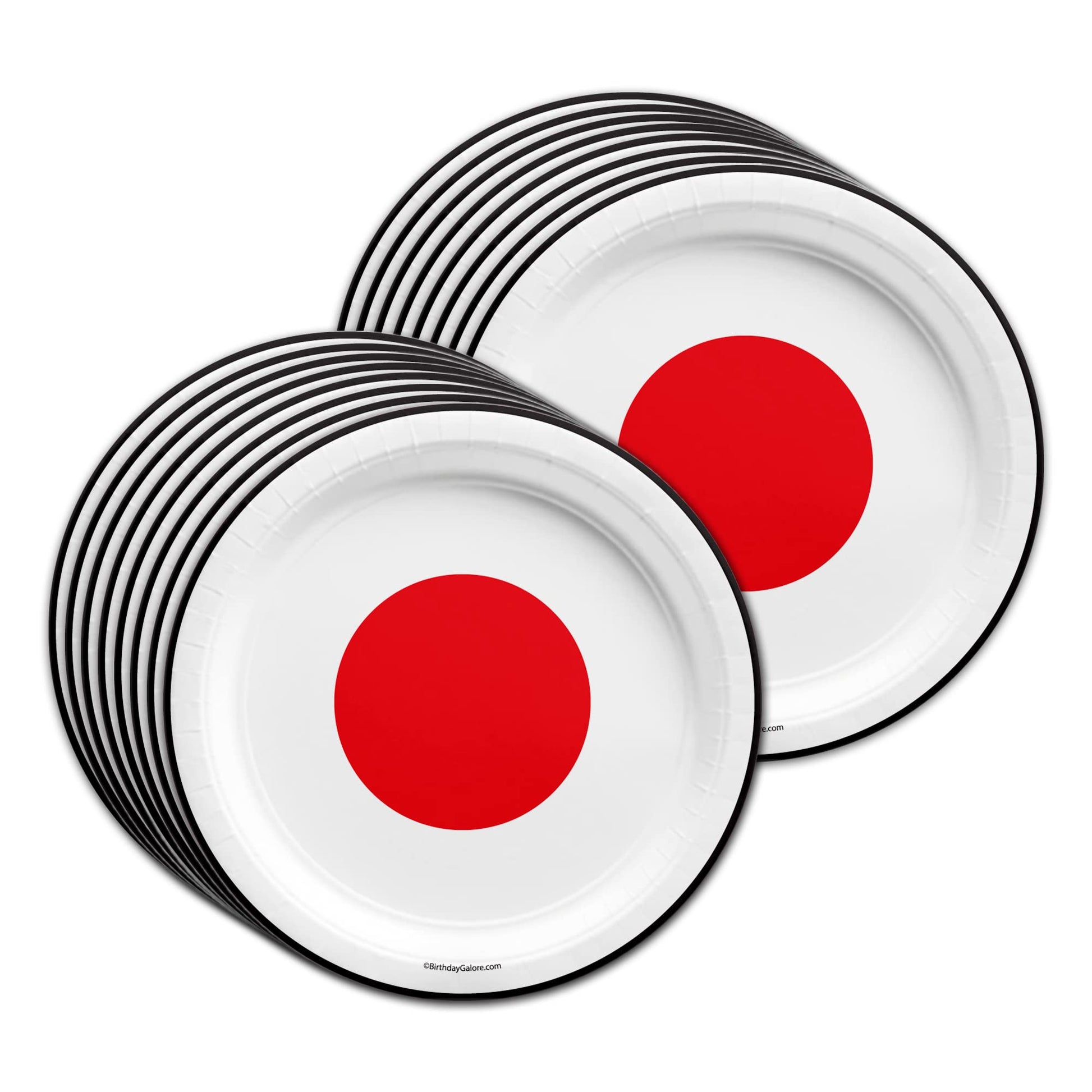 Japan Flag Birthday Party Supplies Set Plates Napkins Cups Tableware Kit for 16