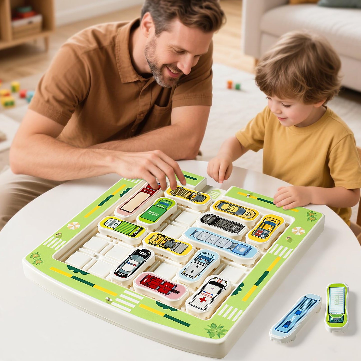 NUBLIXIP Parking Puzzler Magnetic Travel Game - 360 Traffic Jam Logic Challenges, Brain Teaser Toy for Kids Ages 3+, Parent-Child Problem Solving Car