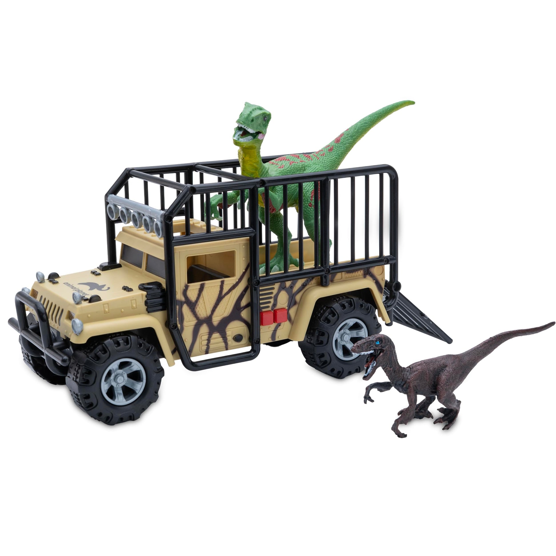 Animal Planet Dino Expedition Playset - Transport Truck with Lights & Sounds, Dinosaurs, Action Figure & Accessories for Kids Ages 3+