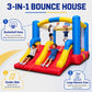 OZIS 12FT Inflatable Bounce House with Double Slides & Basketball Hoop, Blow Up Jumping Bouncy Castle with Blower, Bounce House for Kids Suitable