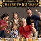 50th Birthday Decorations for Men & Women - 10ft "Cheers to 50 Years" Black & Gold 50th Birthday Banner - Large Elegant Backdrop for Indoor, Yard