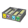 BCW Collectible Card Bin - Single Gray | Storage Box for Trading Cards | Holds 3200 Cards | Includes 4 Card Storage Partitions | Loose Trading Card