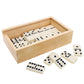 WE Games Double 6 Ivory Color Dominoes with Black Dots in Wooden Case, Game Night, Birthday Gifts, Dominoes Set for Adults