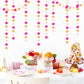 Hot-Pink Burnt-Orange Fall Party-Decorations Garland - 64Ft Birthday Baby Shower Paper Streamers Banner,Sunset Autumn Thanksgiving Bridal Wedding