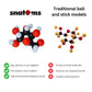 Snatoms MicroSnatoms Magnetic Molecular STEM Kit by Veritasium | Intro to Atoms, Molecules, Bonding, Chemistry | Science | Magnetic Molecular Modeling