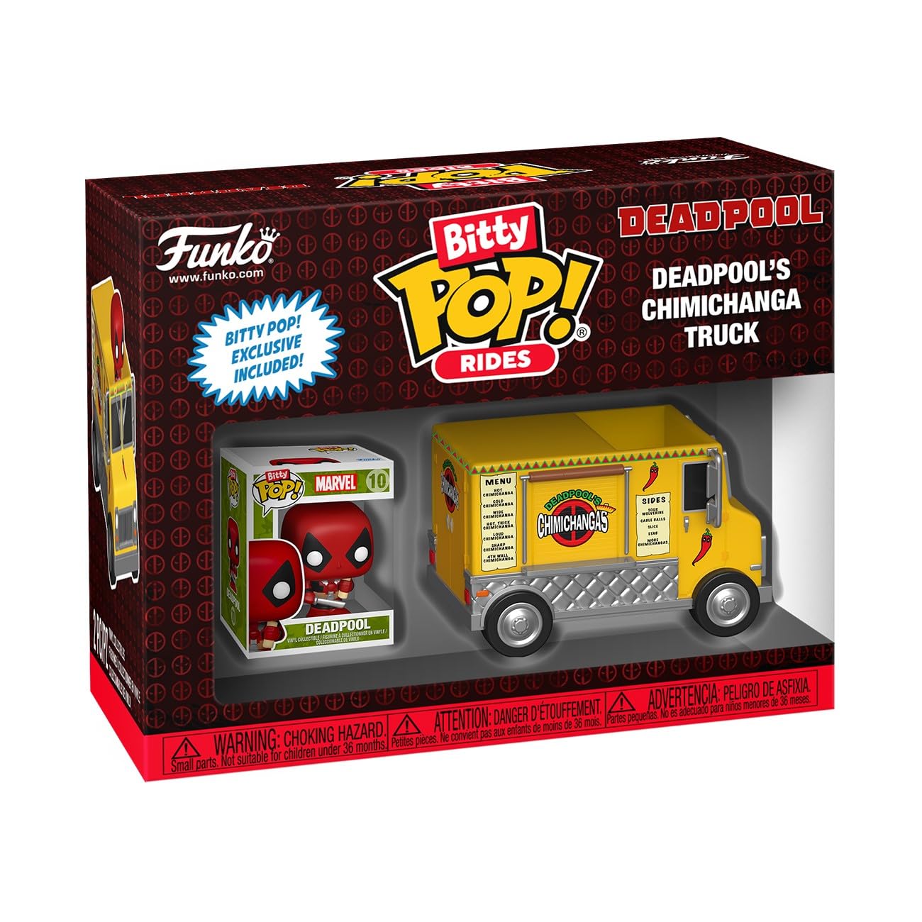 Funko Bitty Pop! Ride: Marvel - Deadpool and Chimichanga Truck - Collectable Vinyl Figure - Gift Idea - Official Merchandise - Toys for Kids & Adults