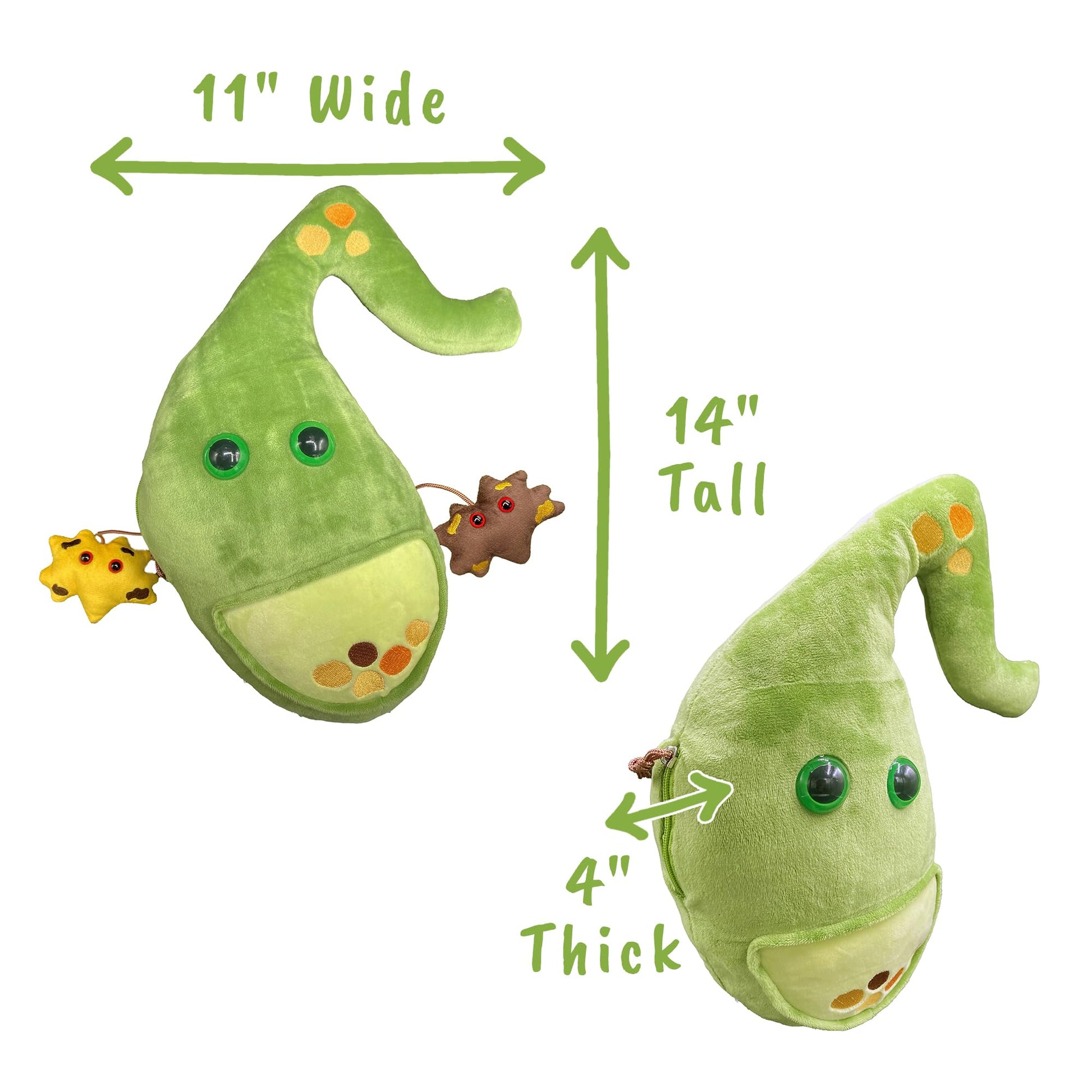 GIANT MICROBES Deluxe 14" Gallbladder Plush with Gallstones, Gallbladder Surgery Recovery Items, Post-Gallbladder Surgery Must Haves, Anatomy Gifts