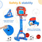 Toddler Basketball Hoop & Soccer Goal, Adjustable, 4 Balls, Indoor & Pool