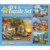 Bits and Pieces - 4-in-1 Multi-Pack 300 Piece Jigsaw Puzzles for Adults - Scenic Beauty Collection by Alan Giana, Completed Puzzle Size: 16" x 20"