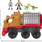 Fisher-Price Imaginext Jurassic World Camp Cretaceous Dinosaur Hauler & Yaz Figure and Vehicle Set for Preschool Kids Ages 3 to 8