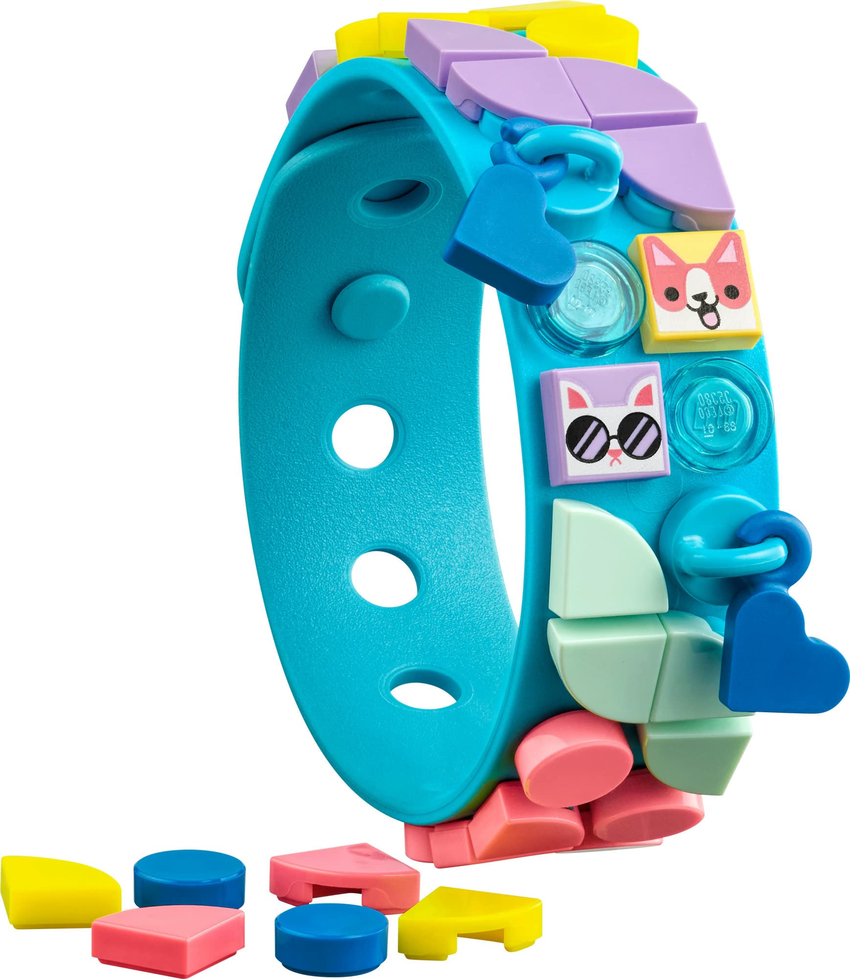 LEGO DOTS My Pets Bracelet 41801, Jewelry Making Kit for Girls and Boys with Dangling Charms, DIY Creative Toy Craft Set, Animal Theme with Kitty
