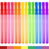 Big Bubble Wand Set, 14 Count 7 Color Outdoor Party Favor Summer Yard Game