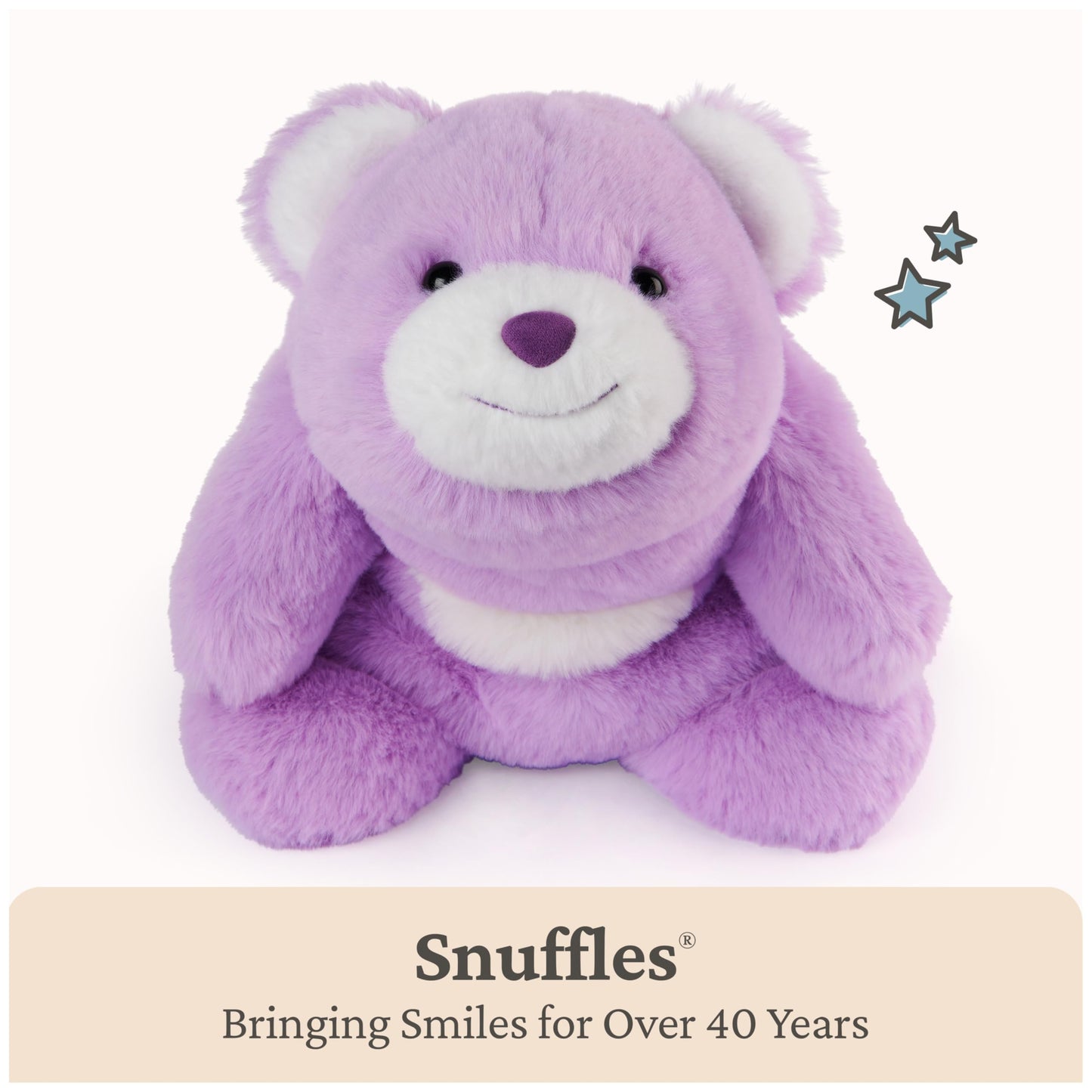 GUND Snuffles 10-Inch Classic Lavender Teddy Bear Plush Toy for Ages 0+