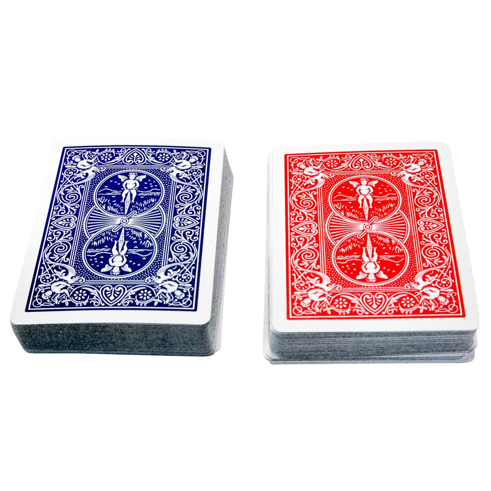 Luxe Dominoes Modern Elegant Playing Card Deck Holder Tray with 2 Decks of Playing Cards in Unique Stylish Deluxe Acrylic Box with Color lid (Neon