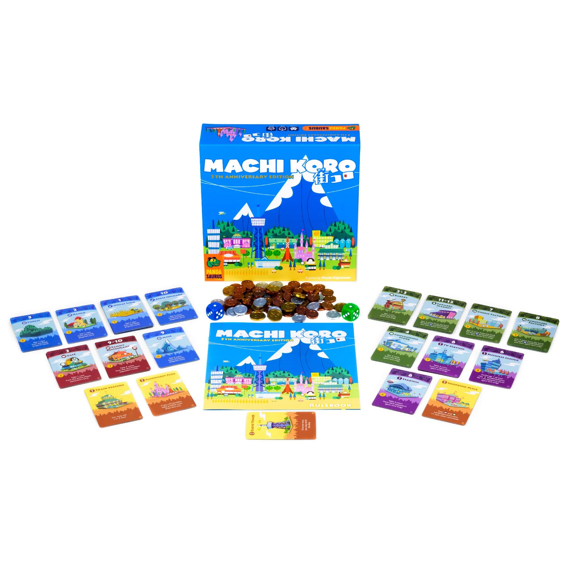 Machi Koro Board Game The Ultimate City-Building Game! Fast-Paced Dice Rolling Strategy Game for Kids and Adults, Ages 8+, 2-4 Players, 30 Minute