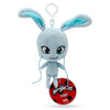 Miraculous Ladybug Kwami 5-inch Lifesize Backpack Keychains - Fluff The Rabbit Clip-On Toys - Portable Ladybug and Cat Noir Accessories, Keychain