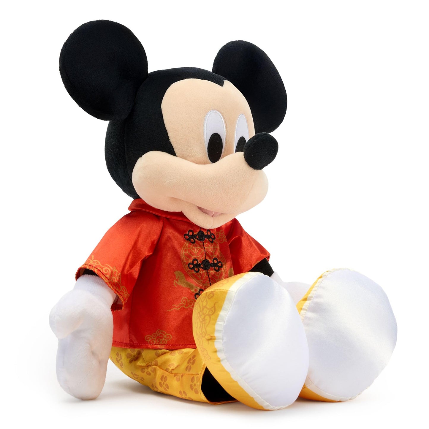 Disney Store Official Mickey Mouse 2026 Lunar New Year Plush - Year of The Fire Horse - Satin Outfit with Embroidered Tunic & Floral Pants - Disney