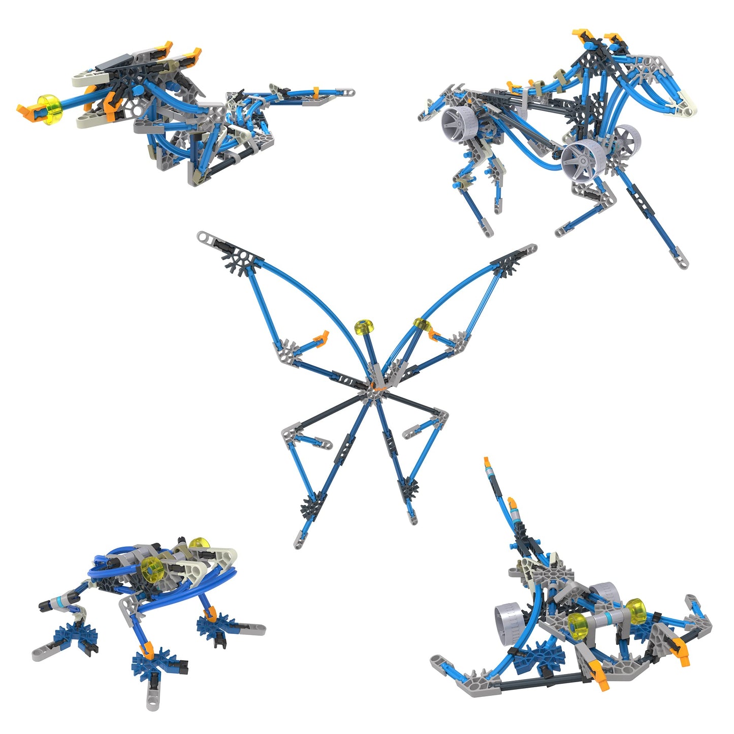 Basic Fun K'NEX | Cyborg Creatures 15 Model | Educational Toys for Boys and Girls, 196 Piece Stem Learning Kit, Engineering for Kids, Fun Colourful