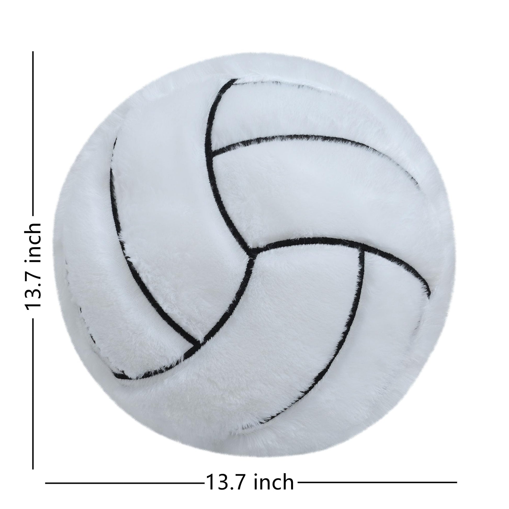CHORONMO Volleyball Plush Pillow - Fluffy Stuffed Sports Toy Gift for Kids, Durable Sofa Throw Pillow for Bedroom Home Decor