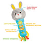 Bambiya Bunny Baby Teething Toy for 6 Months and Up - Baby Teether, Rattle & Musical Toy with Lights, Fun Sound Effects - Baby Toy Gift for Ages 6