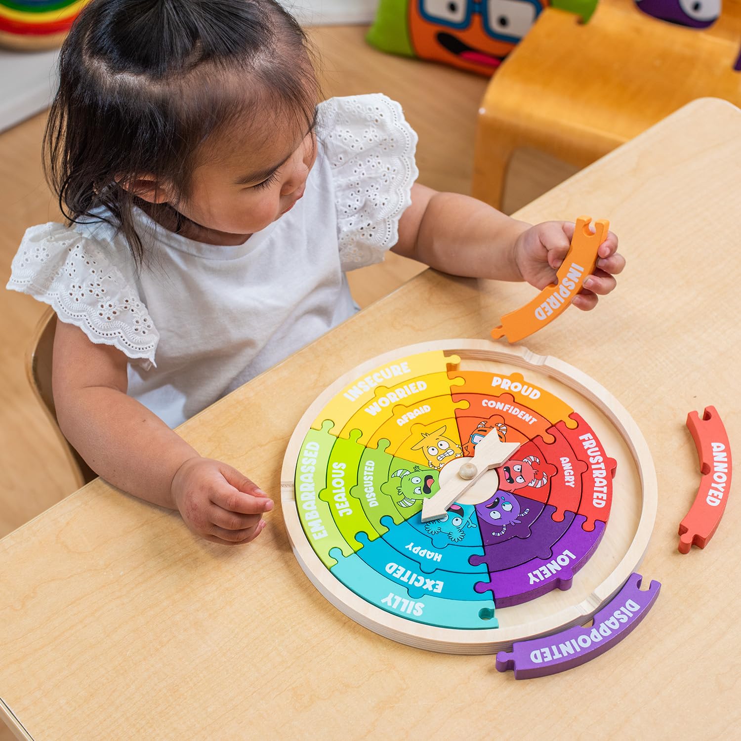Open The Joy My Emotions Wheel: Emotional Intelligence, Mindfulness, and Learning Toy for Kids Ages 3 and Up