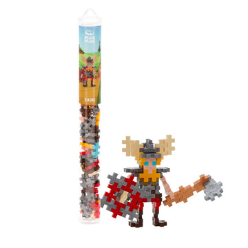PLUS PLUS Viking - 3D Figure Building Block Set Tube, Mini Interlocking Puzzle Pieces - Fun Stem Toys for Kids