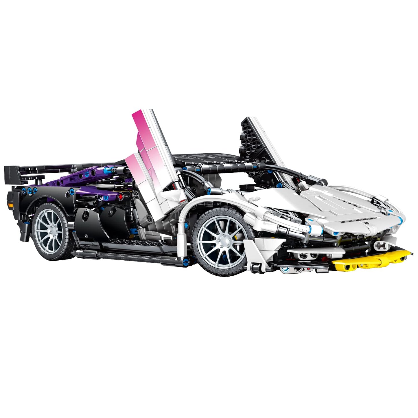 NEWRICE Super Sports Car Building Kit,1:14 Scale Model Building Blocks Toys,for 14+ Year Boys,Adult(1337Pieces)