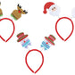 Iconikal Christmas Headband Bopper Party 12-Pack Snowman Reindeer
