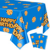Lecinc 3 Sheets Cookie Party Tablecloth, Plastic Table Covers for Birthday Party Decorations Supplies, 108 x 51.2 Inch