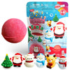 ZIMPLI Large 100g Santa Surprise Baff Bombz, Contains 6 Surprise Christmas Toys to Collect in Total, One per Bath Bomb, Stocking Filler for Boys Girls