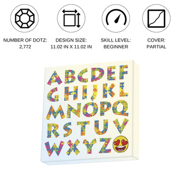 DIAMOND DOTZ Puzzle Alphabet Diamond Painting Kits for Adults - Diamond Art Kits a Relaxing Creative Craft Kit with Dotz Gems 11x11